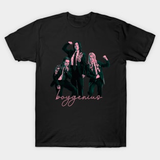 boygenius | Pink Comic Style T-Shirt